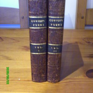 Cowper's Poems in Two Volumes 1800