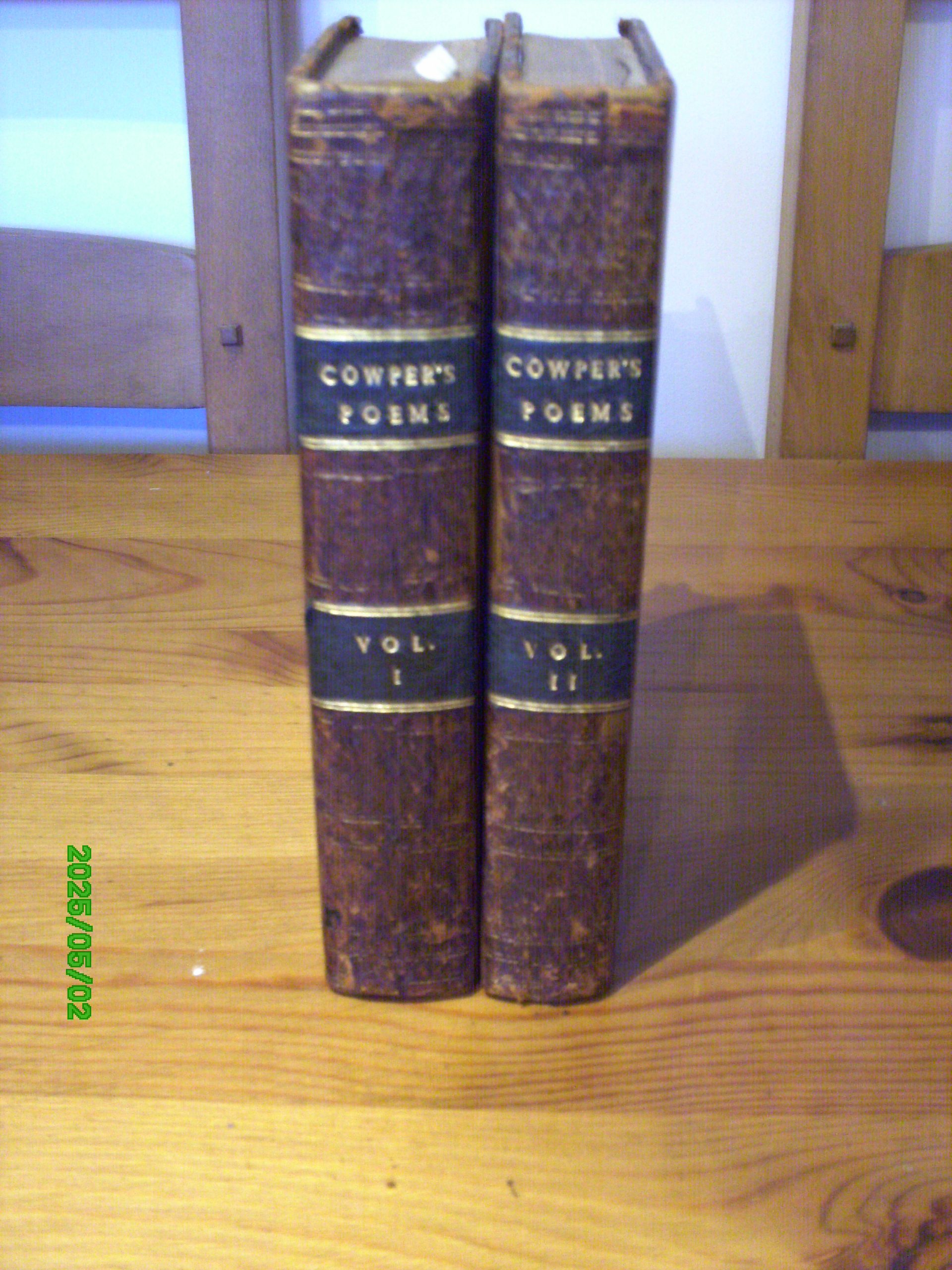 Cowper's Poems in Two Volumes 1800